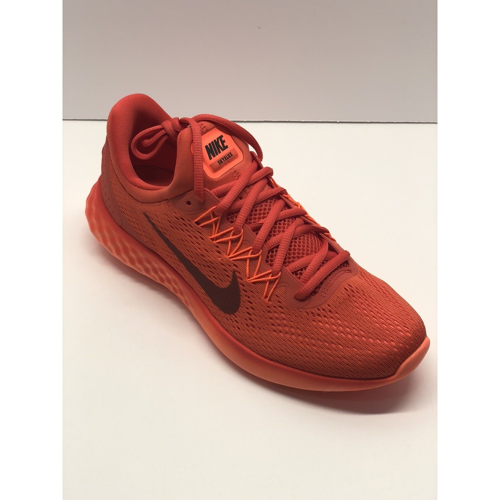 Nike Lunar Skyelux Max Orange Dark Cayenne 2016 Size 9.5 New Running Shoes